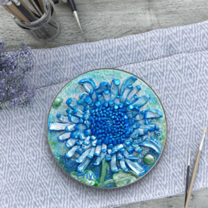 Blue Chrysanthemum Bloom